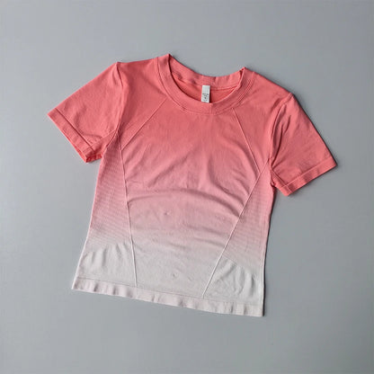Women’s Quick-Dry Yoga Top – Lightweight Elastic Short Sleeve Sports Tee