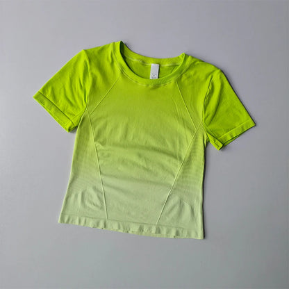 Women’s Quick-Dry Yoga Top – Lightweight Elastic Short Sleeve Sports Tee